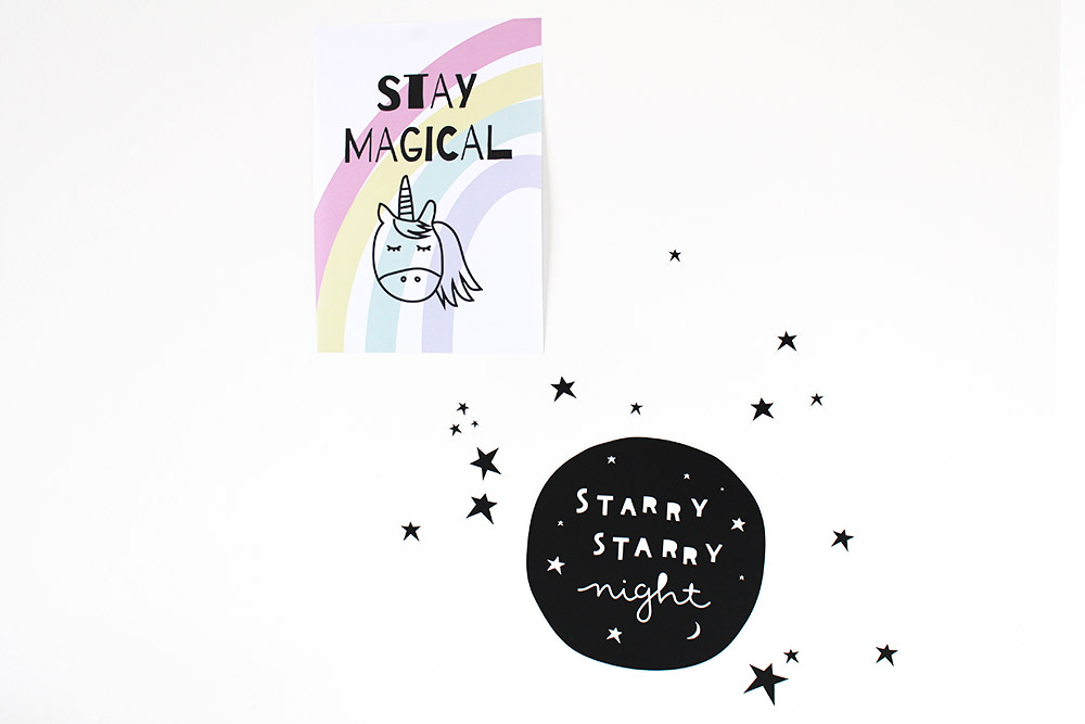 poster kinderkamer unicorn stay magical