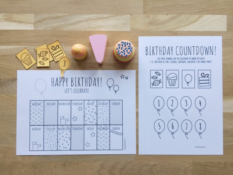 birthday calendar free printable download countdown