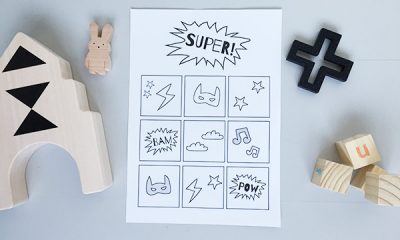 beloningskaart gratis printable superhero
