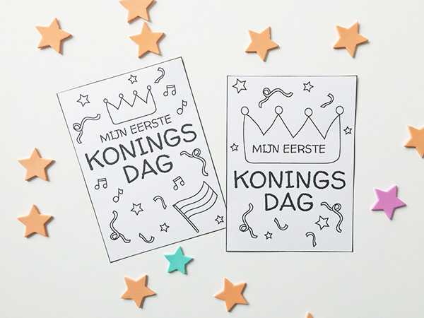 koningsdag printable milestone card