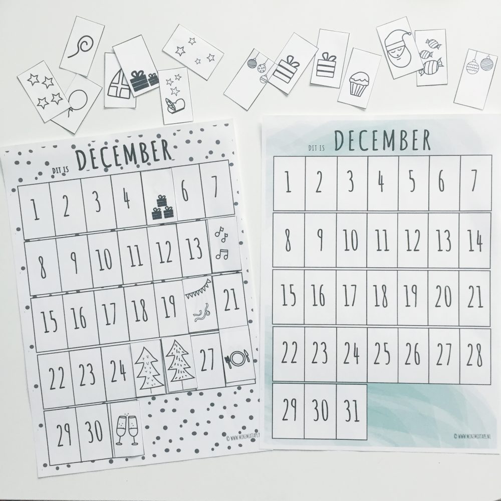december kalender maandplanner