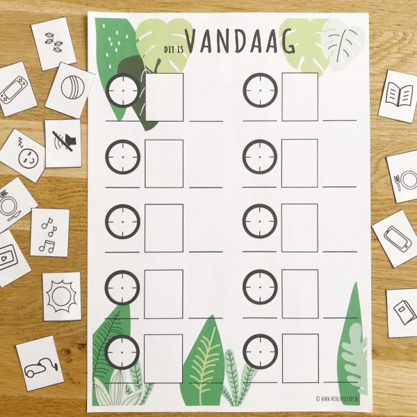 jungle printable dagplanner voor kinderen