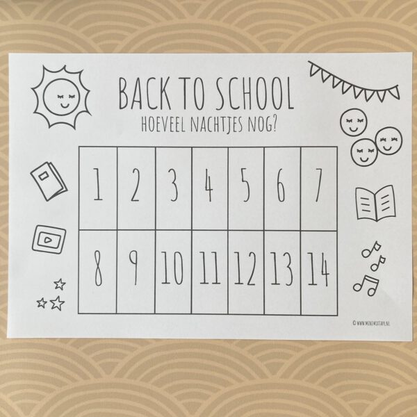 back to school gratis printable aftelkalender