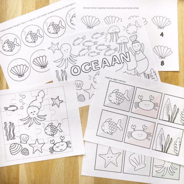 printable spelletjespakket oceaan