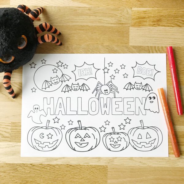 gratis halloween kleurplaat printable